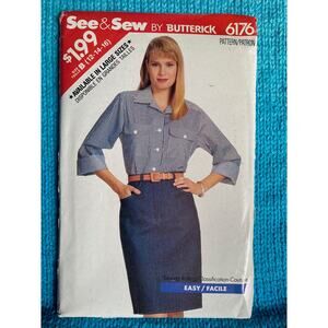 Butterick Sewing pattern 6176 top skirt sz 12 14 16